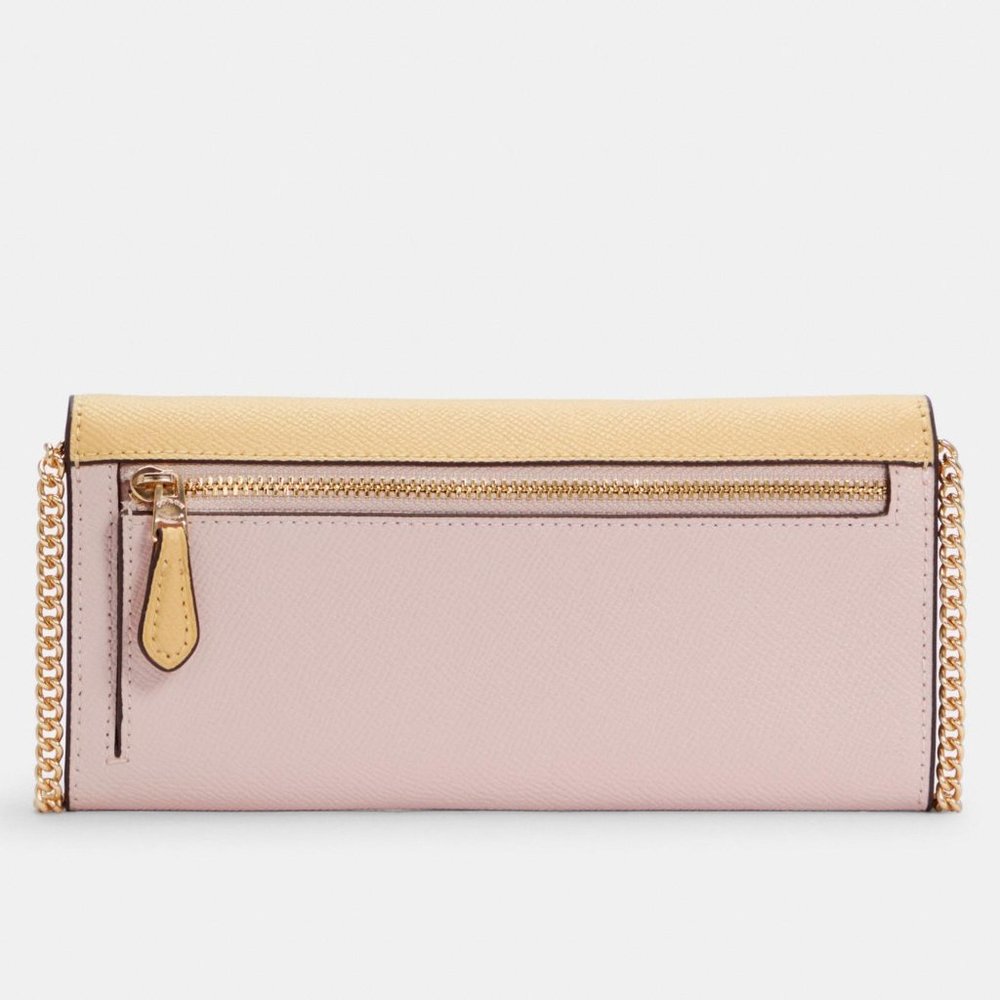 🎁Coach Envelope Wallet With Chain In Colorblock - Picture 2 of 3